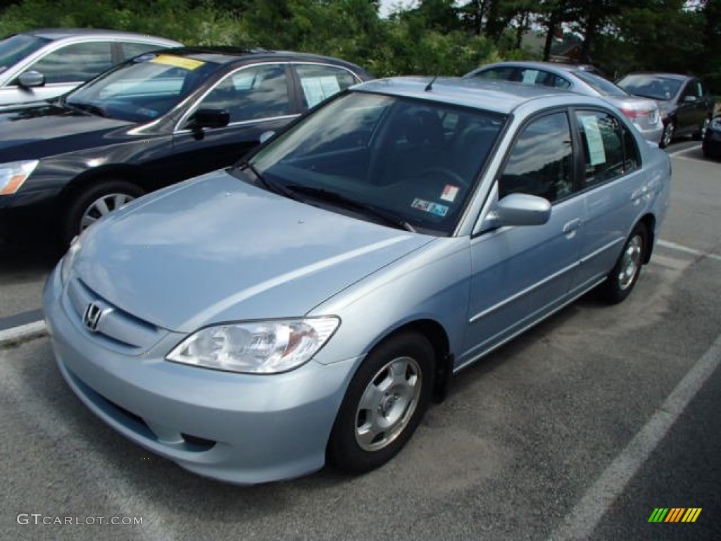 2005 Civic Hybrid Sedan - Opal Silver Blue Metallic / Gray photo #3