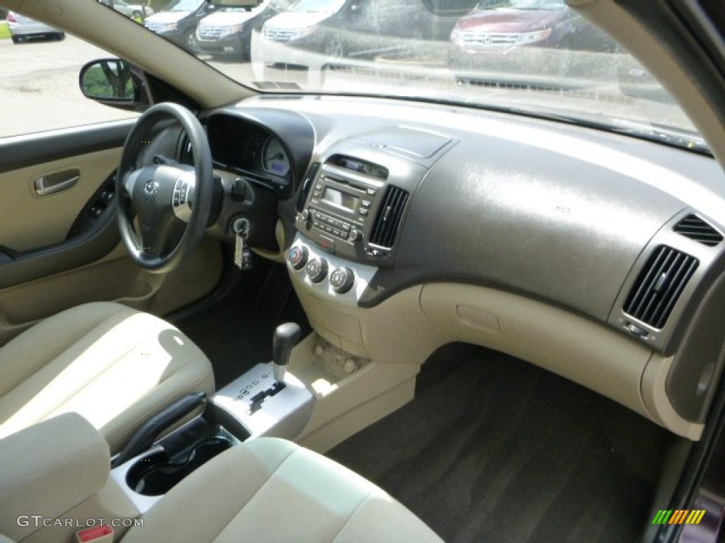 2009 Elantra GLS Sedan - Purple Rain / Beige photo #11