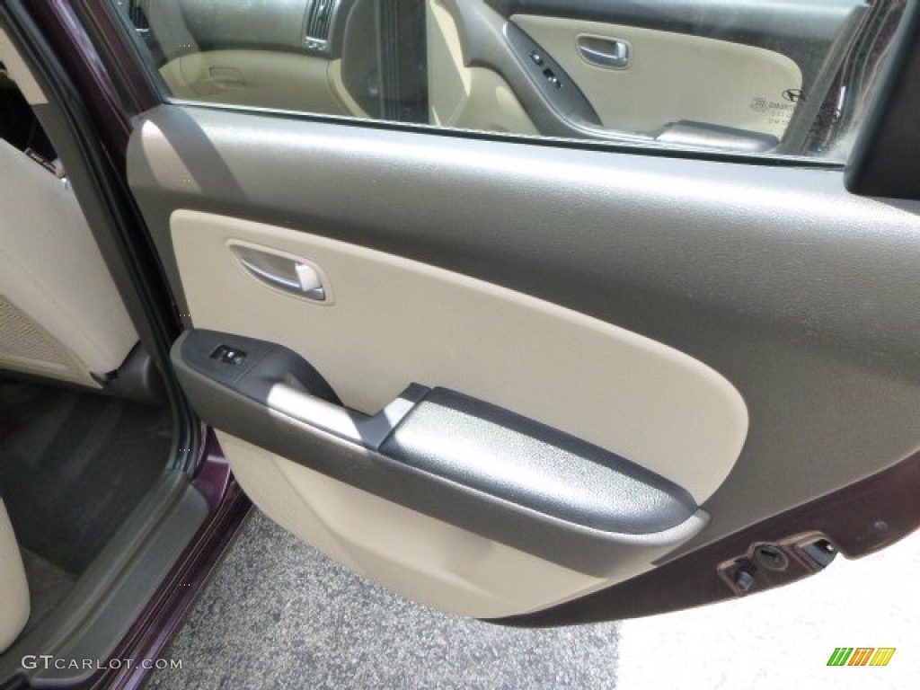2009 Elantra GLS Sedan - Purple Rain / Beige photo #14
