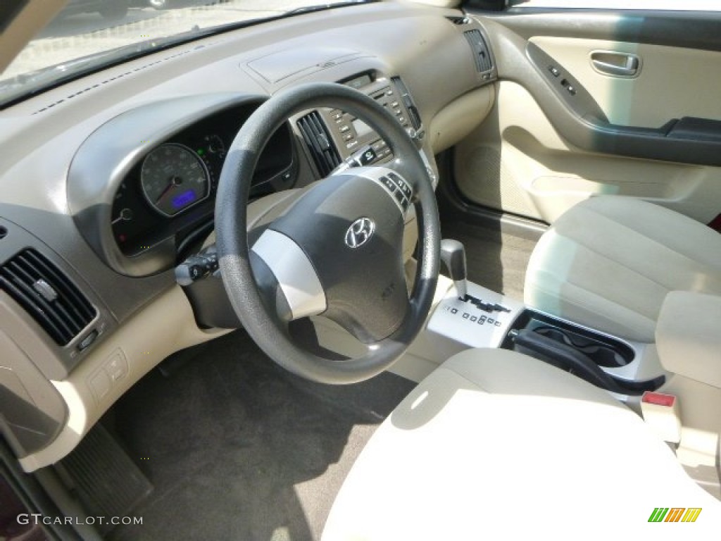2009 Elantra GLS Sedan - Purple Rain / Beige photo #20