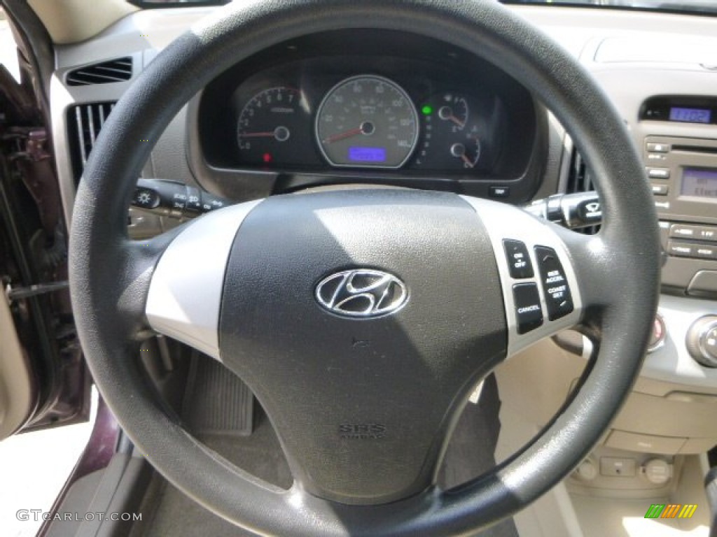 2009 Elantra GLS Sedan - Purple Rain / Beige photo #22