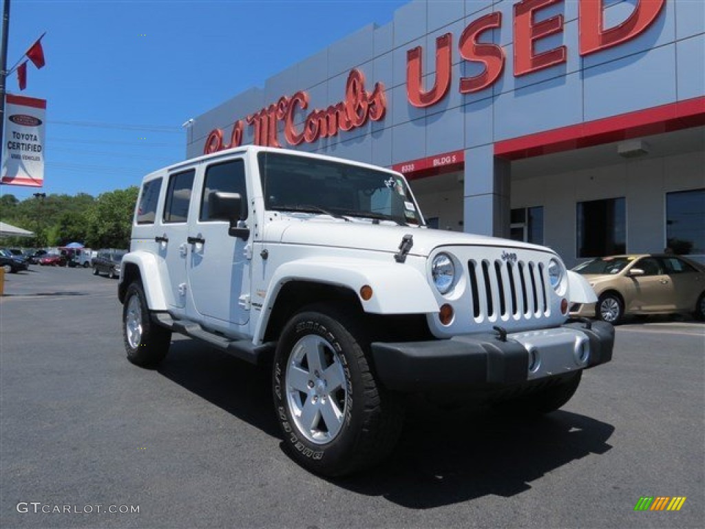 2012 Wrangler Unlimited Sahara Arctic Edition 4x4 - Bright White / Black/Dark Saddle photo #1