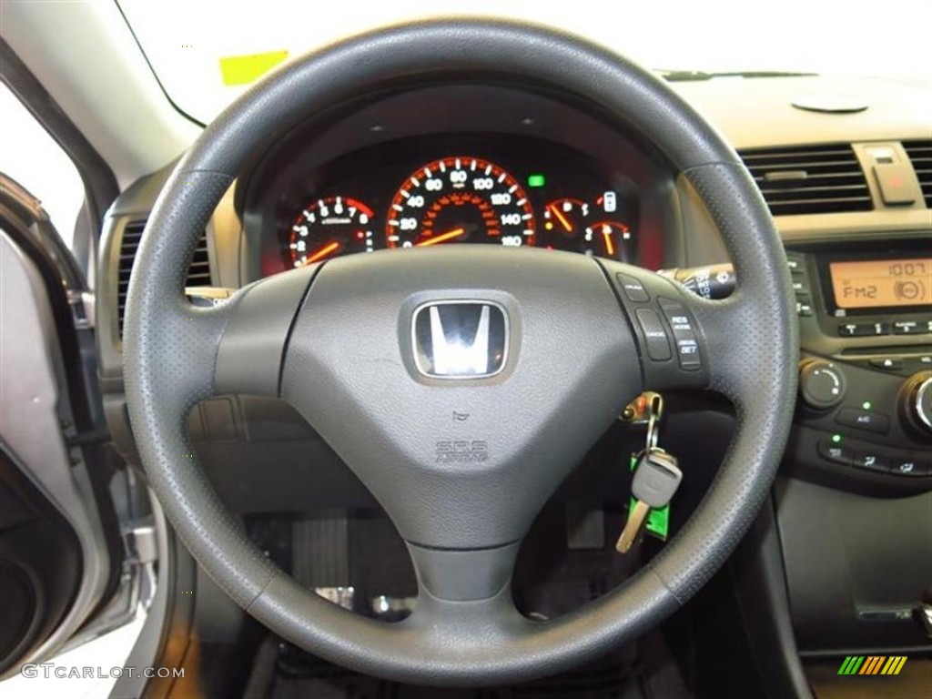 2005 Honda Accord LX Coupe Black Steering Wheel Photo #83342365
