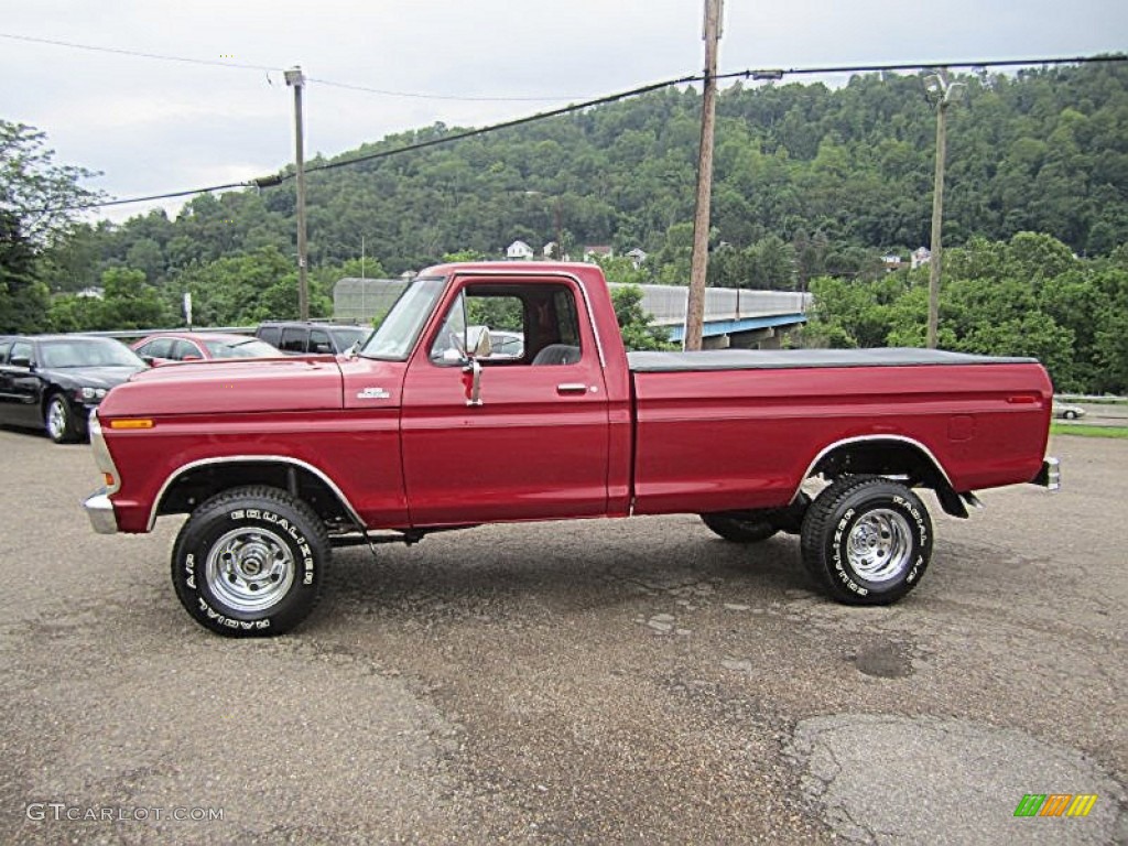 Candyapple Red 1978 Ford F150 Custom Regular Cab 4x4 Exterior Photo #83342466