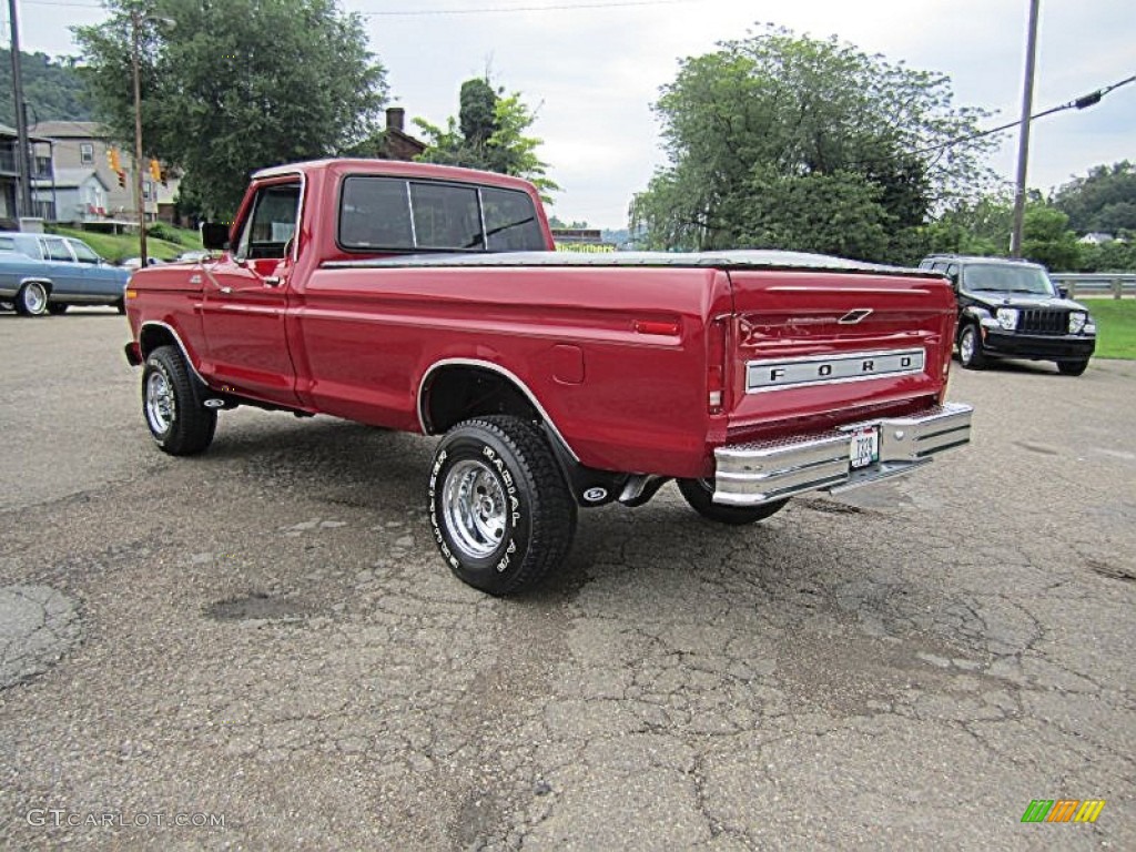 1978 F150 Custom Regular Cab 4x4 - Candyapple Red / Black photo #4