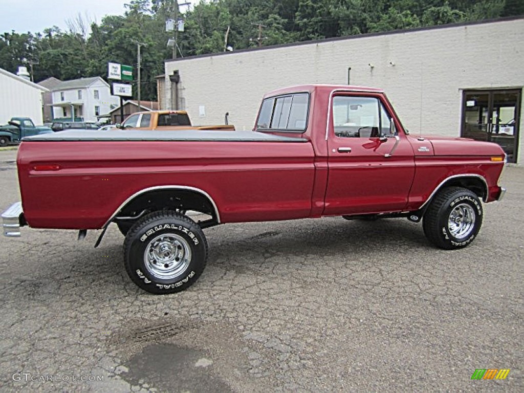 Candyapple Red 1978 Ford F150 Custom Regular Cab 4x4 Exterior Photo #83342666
