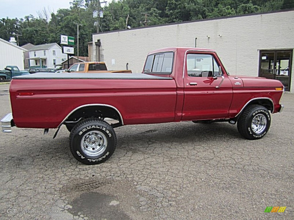 1978 F150 Custom Regular Cab 4x4 - Candyapple Red / Black photo #9