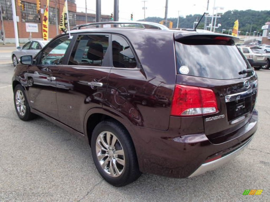 2011 Sorento SX V6 AWD - Dark Cherry / Black photo #6