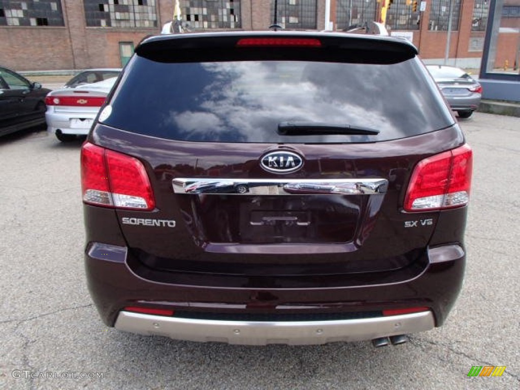 2011 Sorento SX V6 AWD - Dark Cherry / Black photo #7