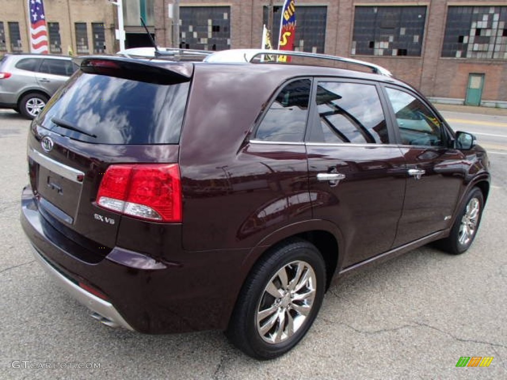 2011 Sorento SX V6 AWD - Dark Cherry / Black photo #8