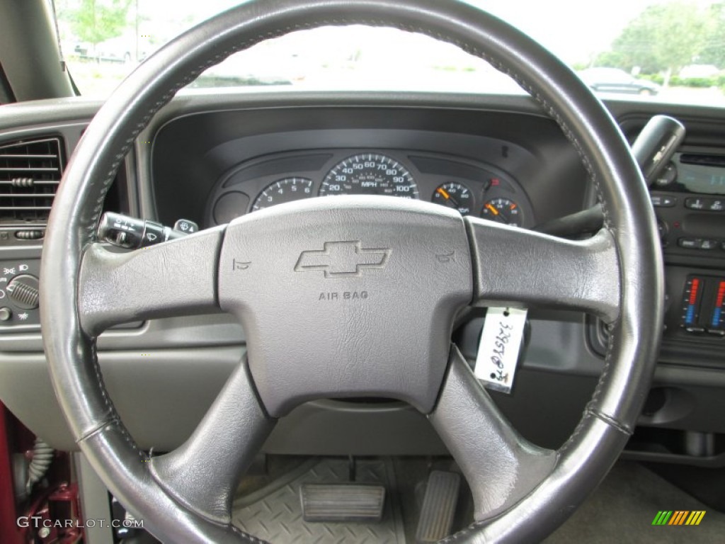 2003 Chevrolet Silverado 1500 LS Extended Cab Medium Gray Steering Wheel Photo #83344276