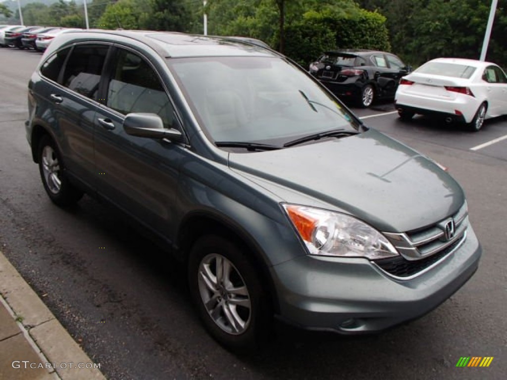 2011 CR-V EX-L 4WD - Opal Sage Metallic / Ivory photo #4