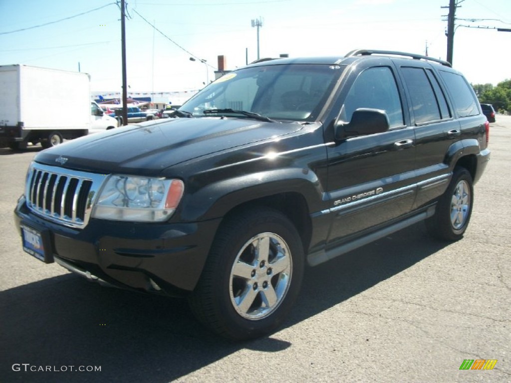 2004 Grand Cherokee Overland 4x4 - Brillant Black Crystal Pearl / Dark Slate Gray photo #5