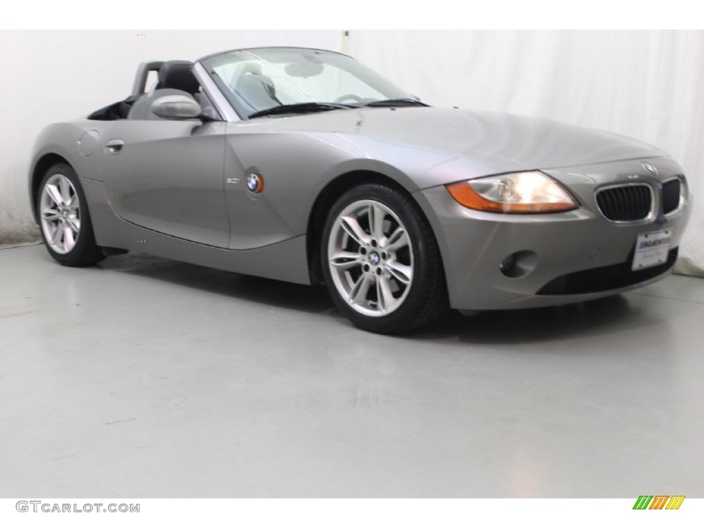 2003 Z4 3.0i Roadster - Sterling Grey Metallic / Black photo #2