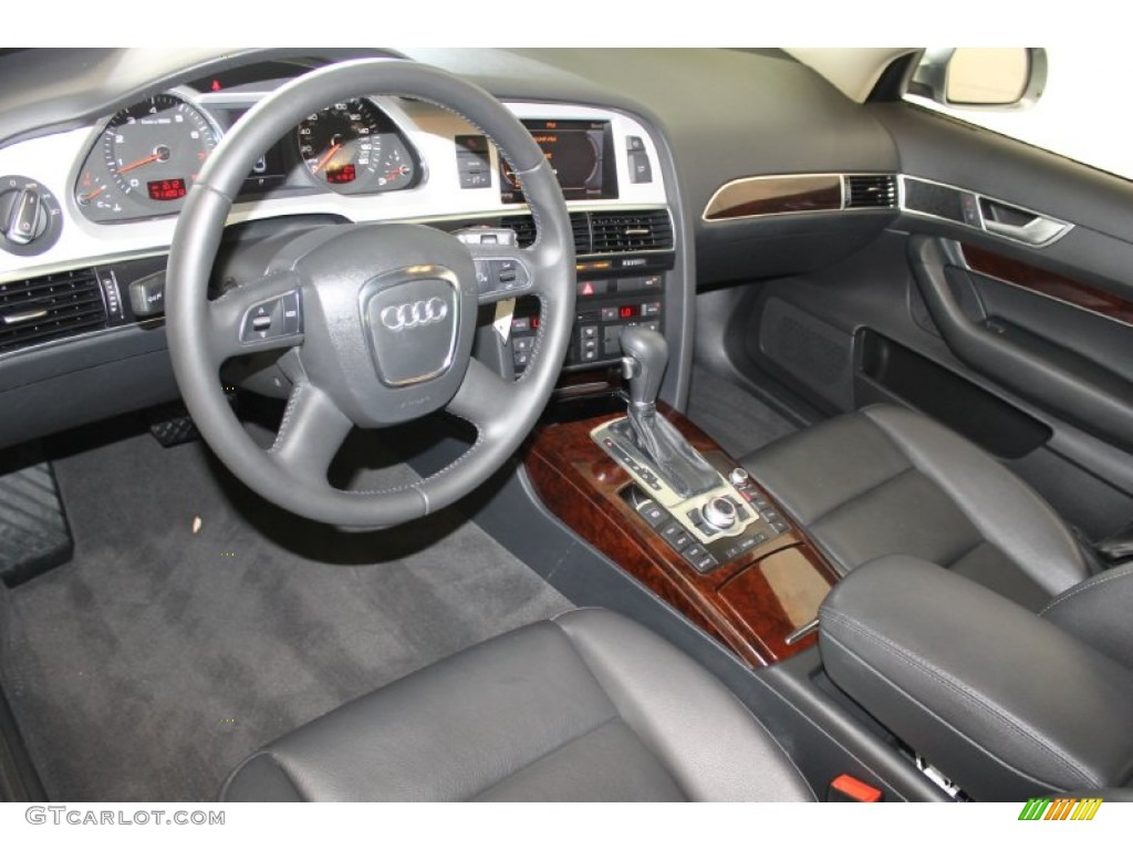 Black Interior 2010 Audi A6 3.2 FSI Sedan Photo #83348444