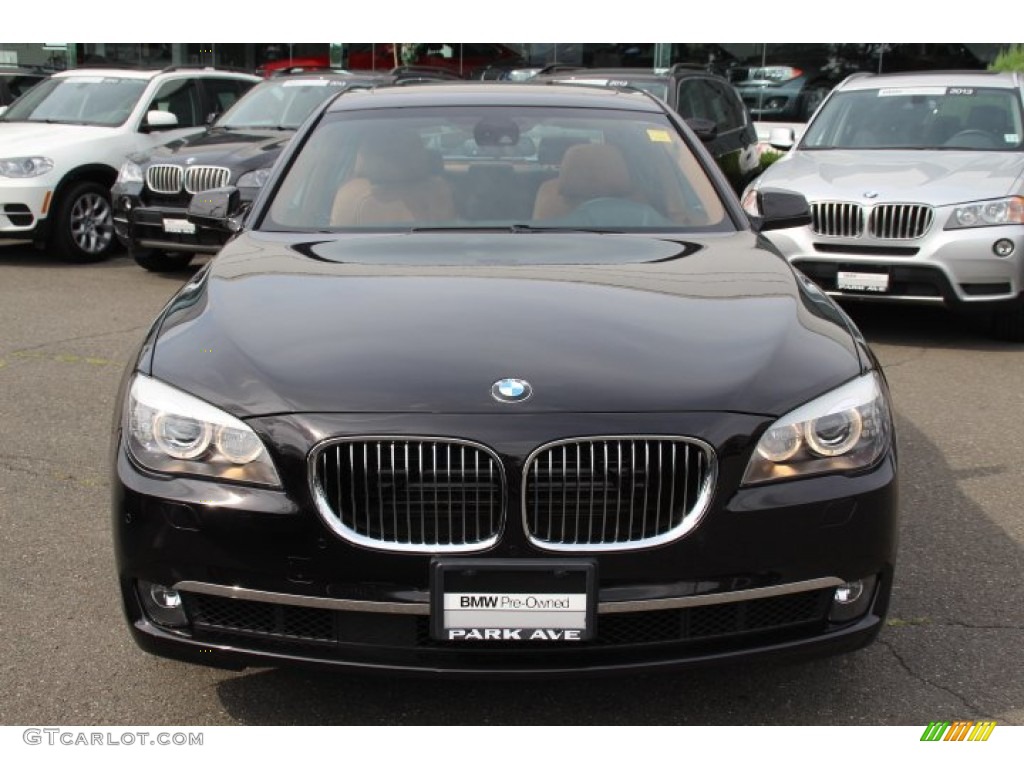 2012 7 Series 750Li Sedan - Ruby Black Metallic / Saddle/Black photo #2