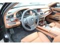 Saddle/Black Prime Interior Photo for 2012 BMW 7 Series #83351117