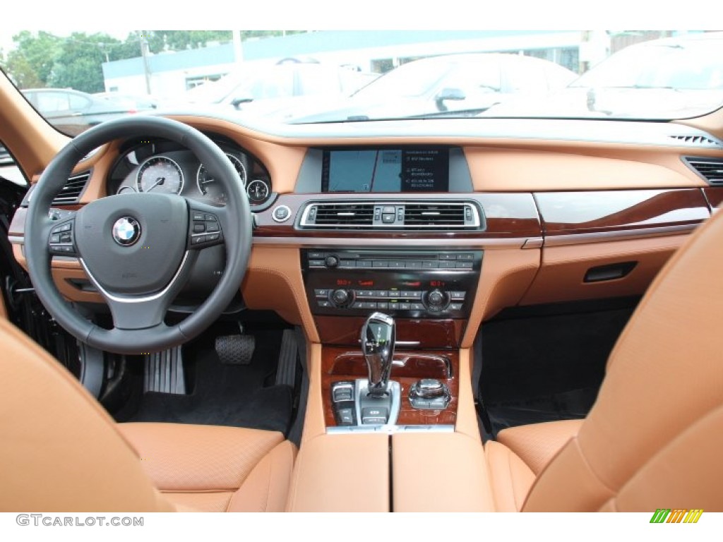 2012 BMW 7 Series 750Li Sedan Saddle/Black Dashboard Photo #83351180