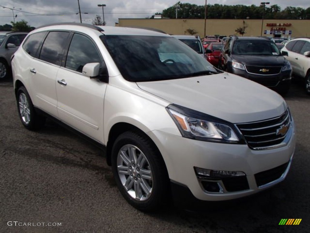 White Diamond Tricoat 2014 Chevrolet Traverse LT AWD Exterior Photo #83351269