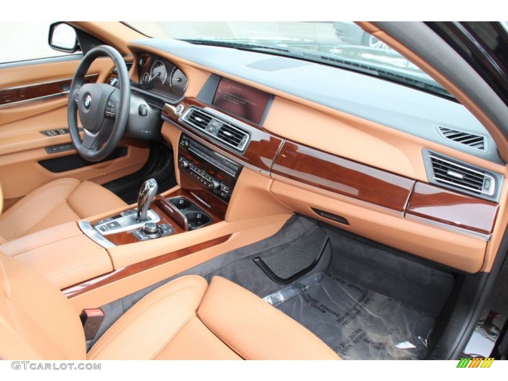 2012 BMW 7 Series 750Li Sedan Saddle/Black Dashboard Photo #83351473