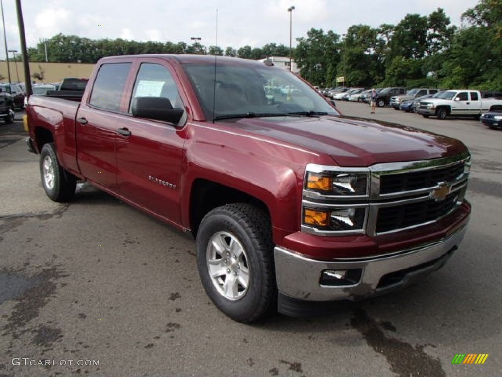 Deep Ruby Metallic 2014 Chevrolet Silverado 1500 LT Z71 Crew Cab 4x4 Exterior Photo #83352065