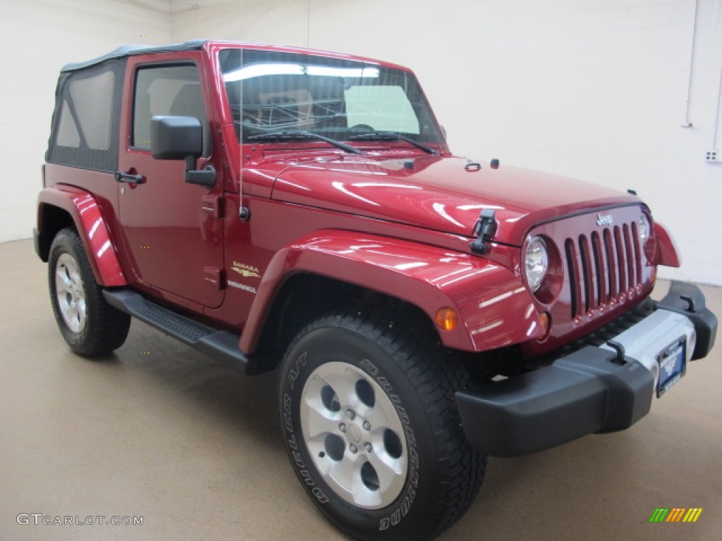 2013 Wrangler Sahara 4x4 - Deep Cherry Red Crystal Pearl / Black photo #1