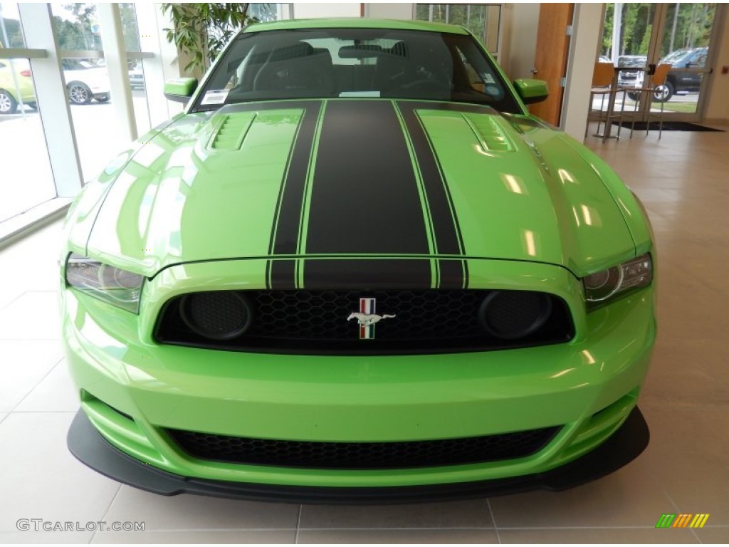 2013 Mustang Boss 302 - Gotta Have It Green / Charcoal Black/Recaro Sport Seats photo #7