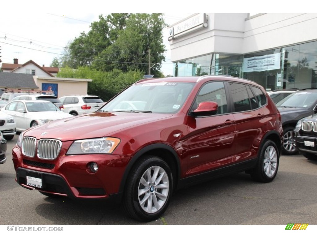 2013 X3 xDrive 28i - Vermillion Red Metallic / Black photo #1