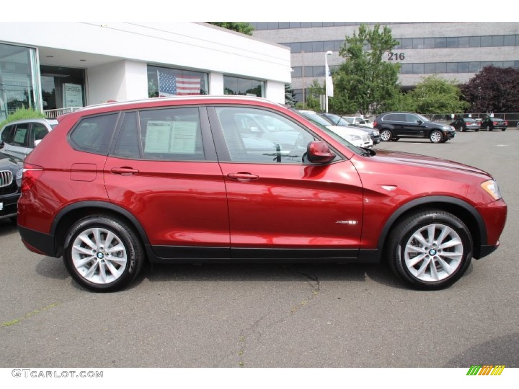 2013 X3 xDrive 28i - Vermillion Red Metallic / Black photo #4