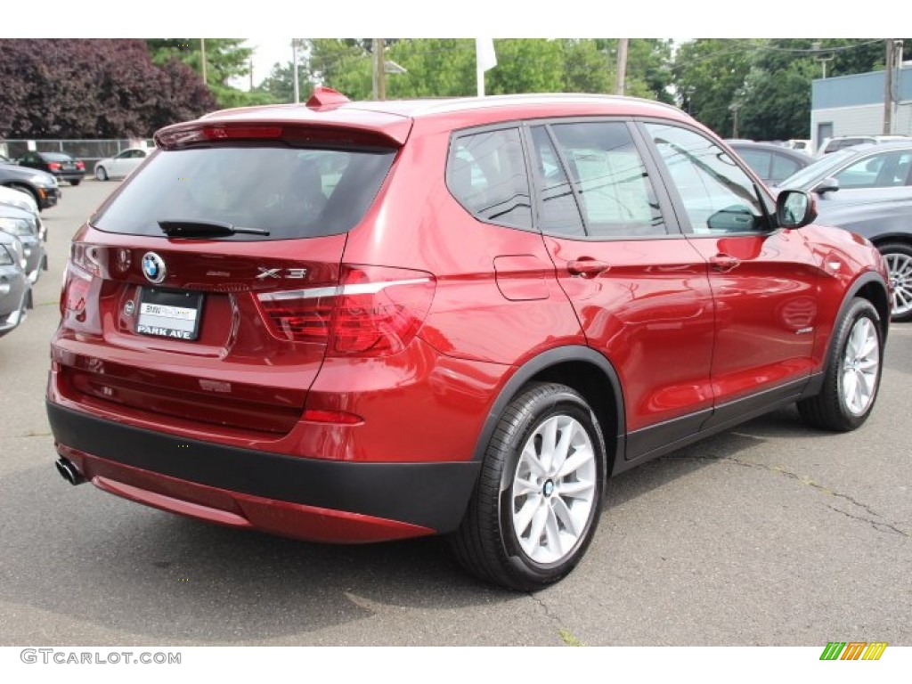 2013 X3 xDrive 28i - Vermillion Red Metallic / Black photo #5