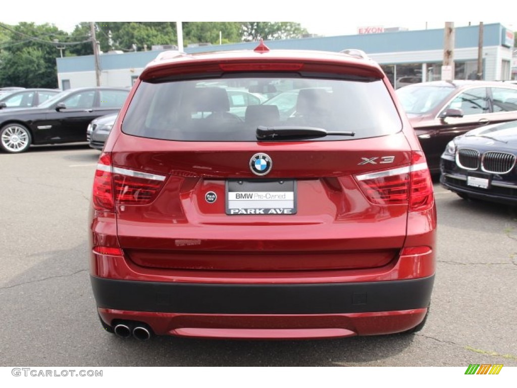 2013 X3 xDrive 28i - Vermillion Red Metallic / Black photo #6