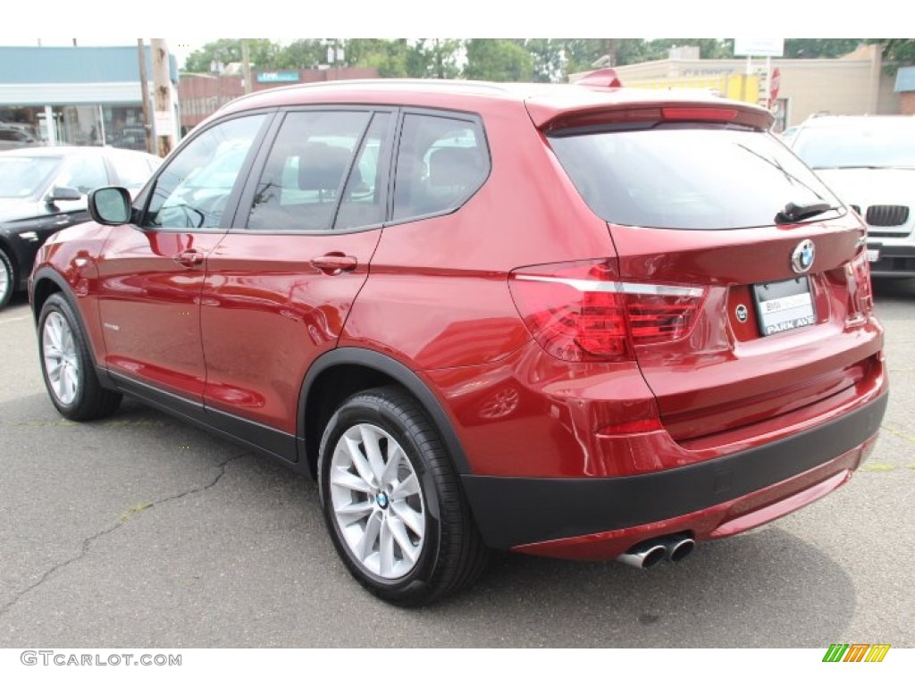2013 X3 xDrive 28i - Vermillion Red Metallic / Black photo #7