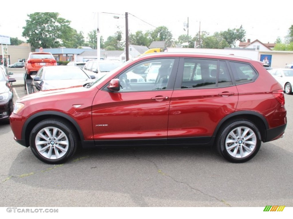 2013 X3 xDrive 28i - Vermillion Red Metallic / Black photo #8