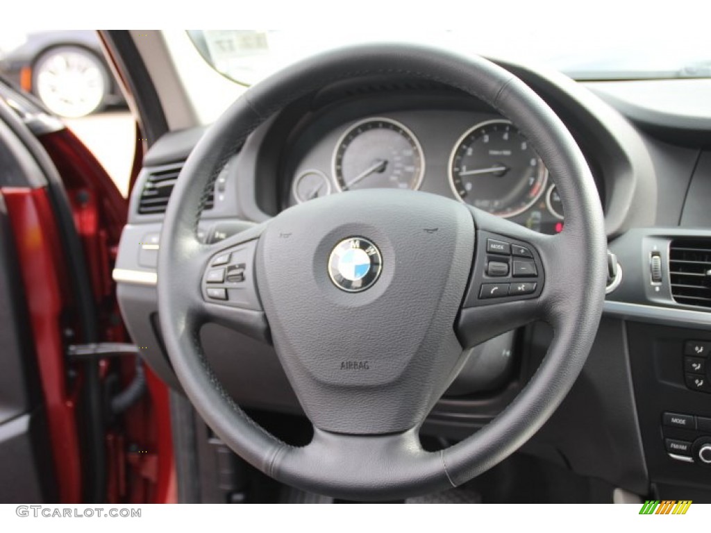2013 X3 xDrive 28i - Vermillion Red Metallic / Black photo #16