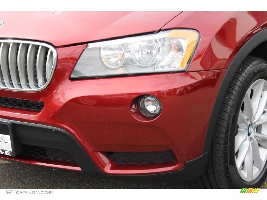 2013 X3 xDrive 28i - Vermillion Red Metallic / Black photo #30
