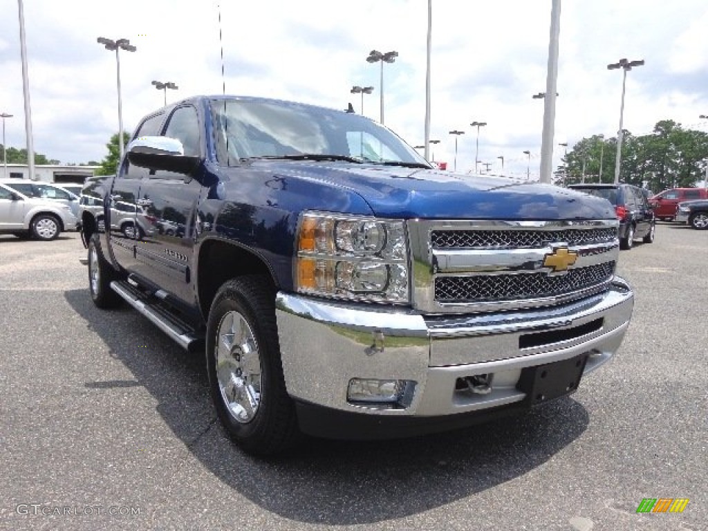 2013 Silverado 1500 LT Crew Cab - Blue Topaz Metallic / Ebony photo #9