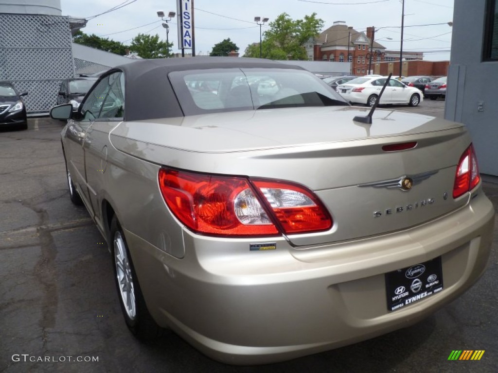 2008 Sebring Touring Convertible - Linen Gold Metallic / Dark Khaki/Light Graystone photo #4