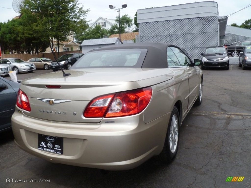 2008 Sebring Touring Convertible - Linen Gold Metallic / Dark Khaki/Light Graystone photo #6