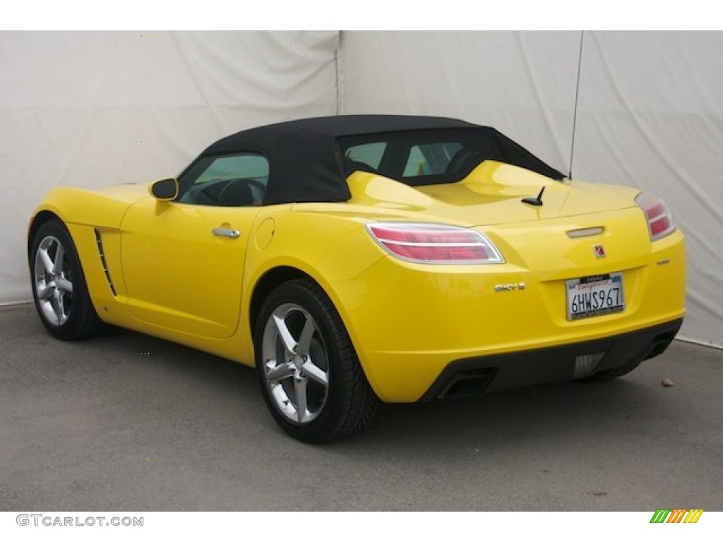2009 Sky Red Line Roadster - Sunburst Yellow / Black photo #2
