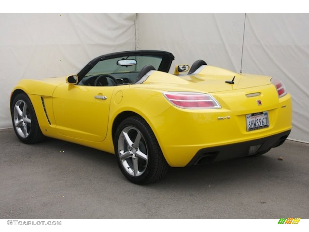 2009 Sky Red Line Roadster - Sunburst Yellow / Black photo #11