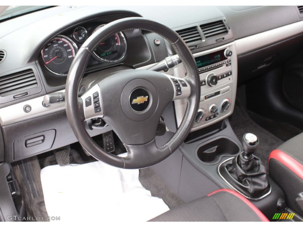 2009 Chevrolet Cobalt SS Coupe Ebony/Ebony UltraLux/Red Pipping Dashboard Photo #83356086