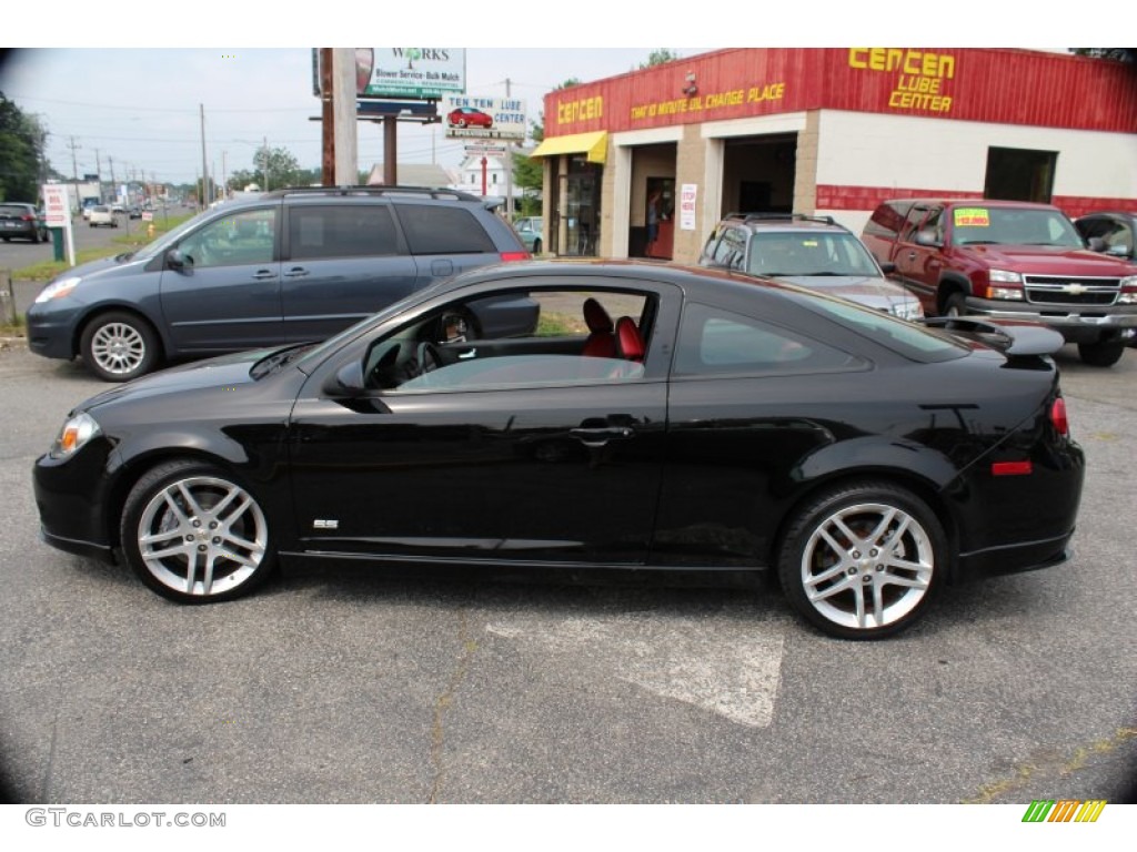 2009 Cobalt SS Coupe - Black / Ebony/Ebony UltraLux/Red Pipping photo #11