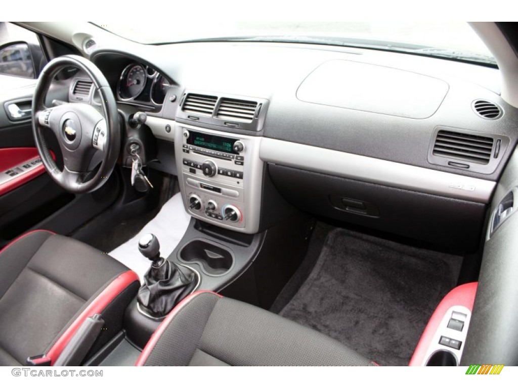 2009 Chevrolet Cobalt SS Coupe Ebony/Ebony UltraLux/Red Pipping Dashboard Photo #83356189