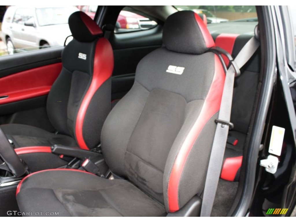 Ebony/Ebony UltraLux/Red Pipping Interior 2009 Chevrolet Cobalt SS Coupe Photo #83356237