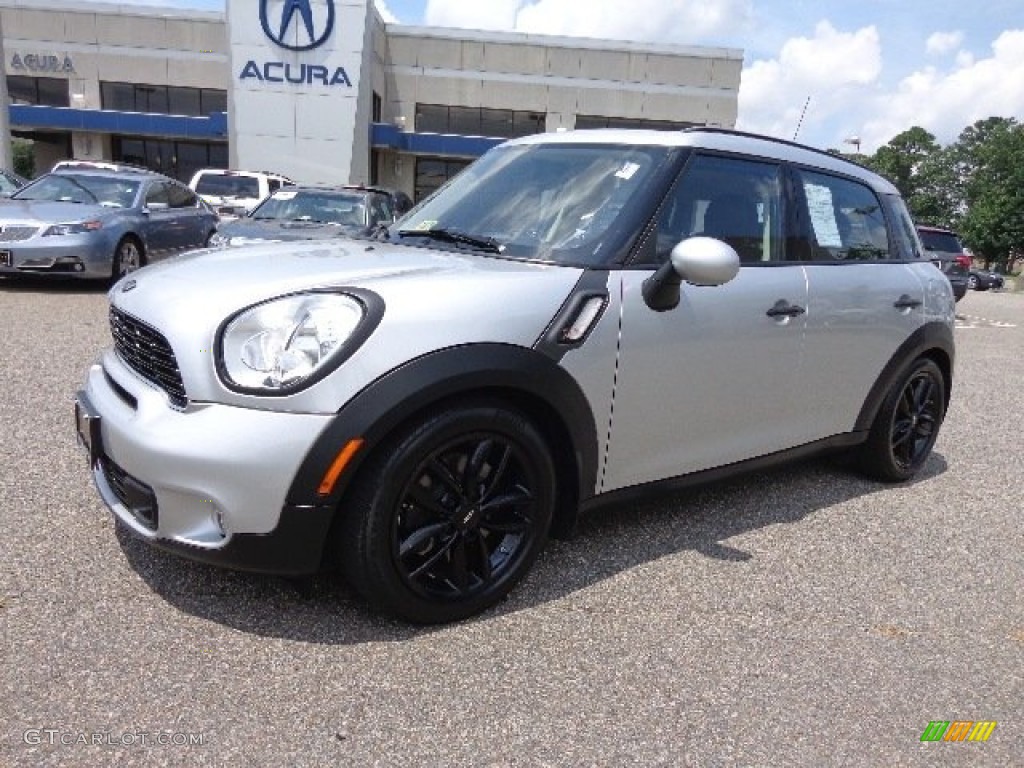 2012 Cooper S Countryman - Crystal Silver Metallic / Carbon Black photo #2
