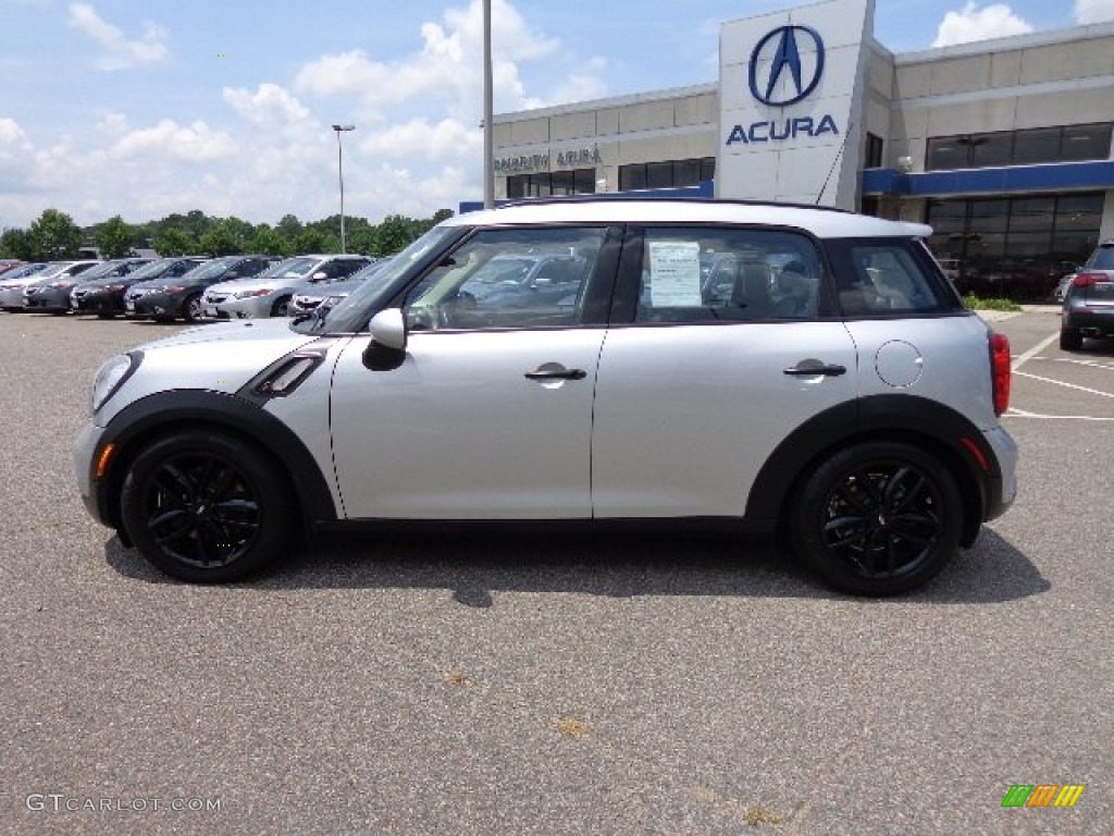 2012 Cooper S Countryman - Crystal Silver Metallic / Carbon Black photo #3