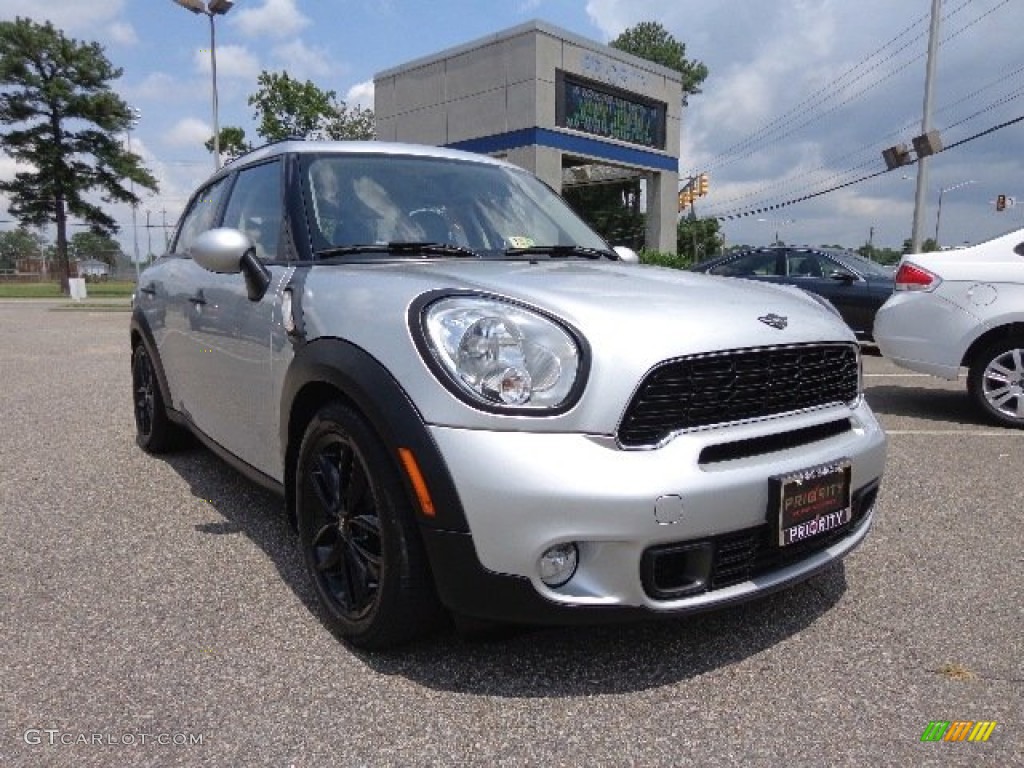 2012 Cooper S Countryman - Crystal Silver Metallic / Carbon Black photo #9