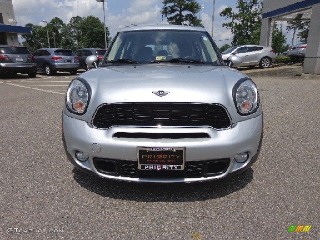 2012 Cooper S Countryman - Crystal Silver Metallic / Carbon Black photo #10