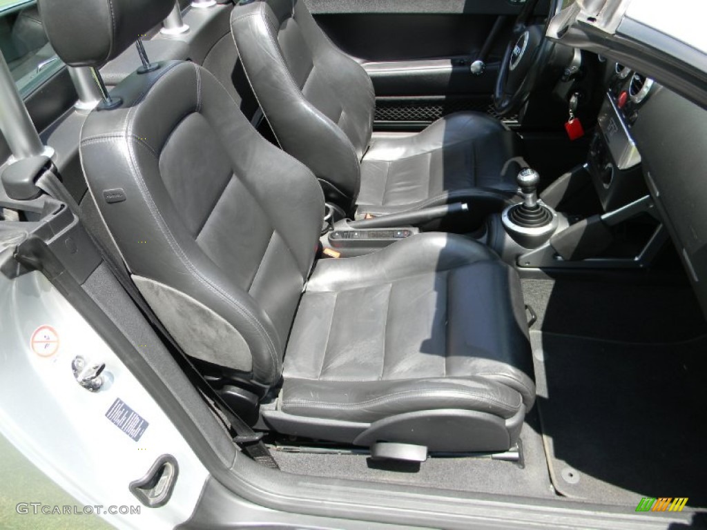 Ebony Interior 2004 Audi TT 1.8T quattro Roadster Photo #83361001