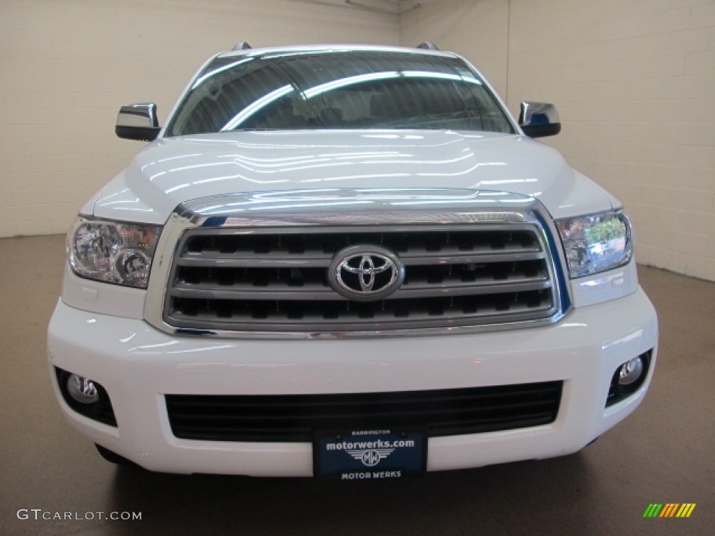 2010 Sequoia Limited 4WD - Super White / Sand Beige photo #2
